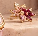 Pink flower hair clip concept